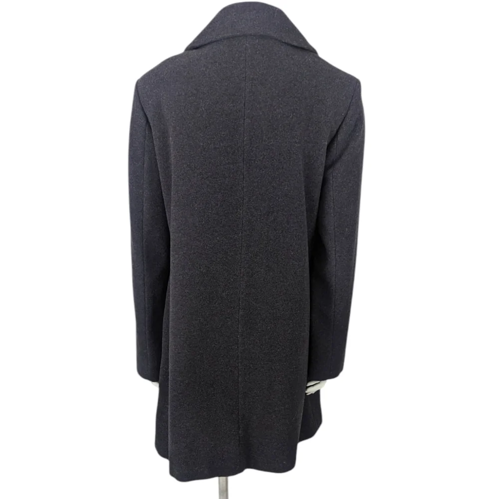 Nautica Wool Pea Coat Peacoat Womens Medium Gray Jacket Button Dressy